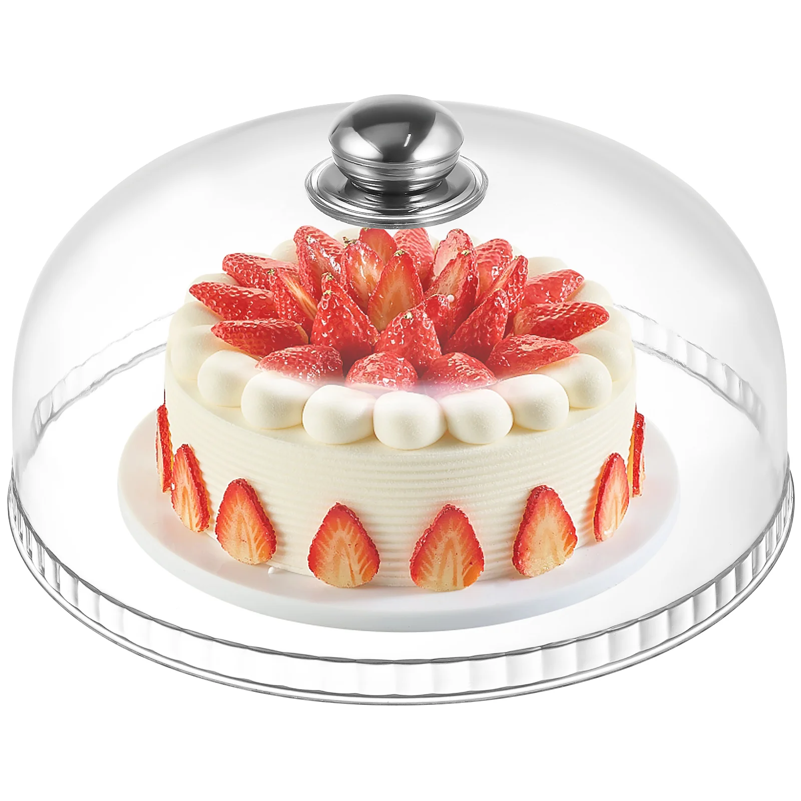 Plastic Transparent Cake Dome Food Cover Dust Proof Snack Protective Cover Kitchen Dining Bar Cookware Parts Food Storage silicone food cover