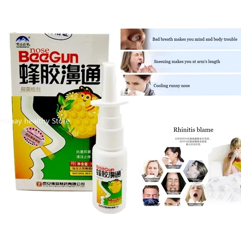 Propolis Extract Nose Spray To Relieve Nasal Discomfort Nasal Drops Runny Itching Allergic Rhinitis Nose Health And Medicine