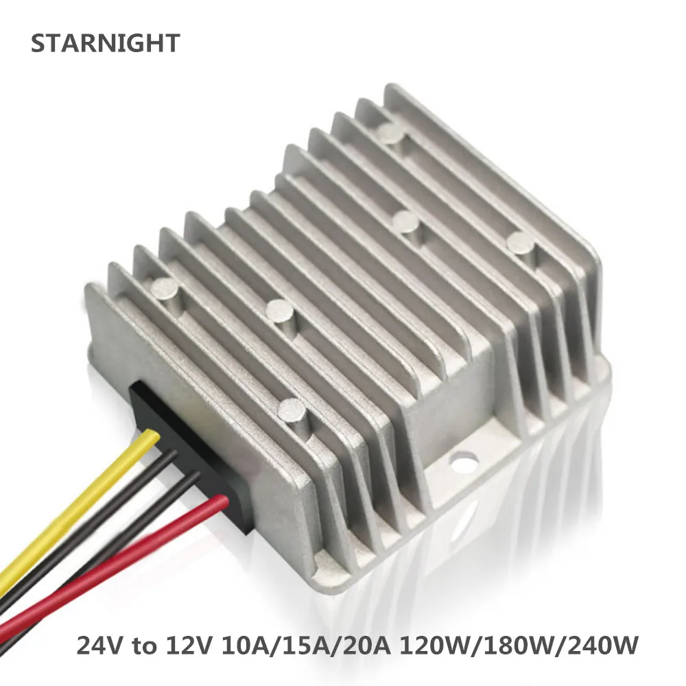 

24V to 12V 10A 15A 20A 240W Voltage Regulator Transformer DC DC Converter Step Down Buck Module Power Supply for Car LED Solar