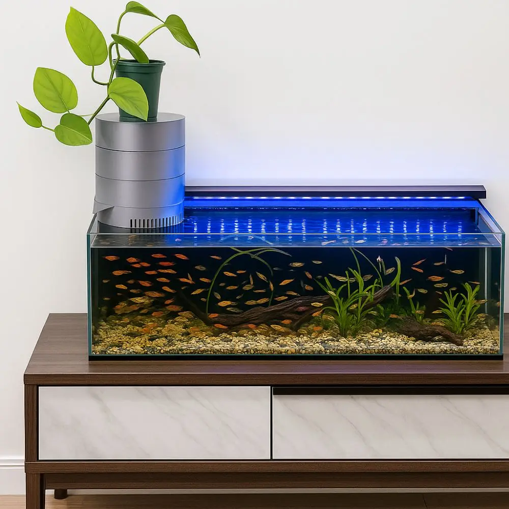 Plastic Aquarium Waterfall Filter Wall Mounted External Water Purification Circulation Filter Silent