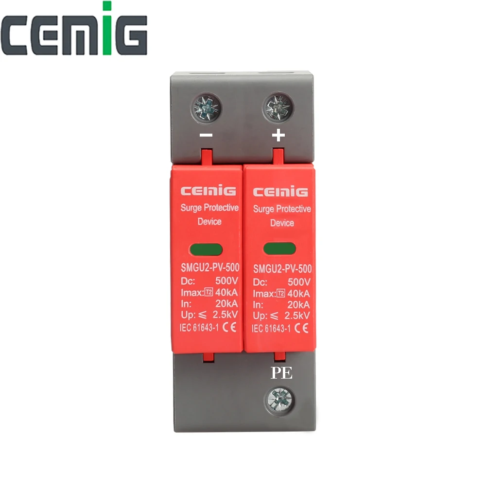 2P Dc500V 800V 1000V Dispositivo Di Protezione Contro Le Sovratensioni Spd 20Ka ~ 40Ka House Protezione Contro Le Sovratensioni Dispositivo Di Arresto