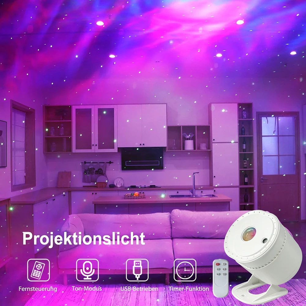 Celestial Galaxy Starry Sky Projection Lamp - Romantic Nebula Night Light Gift