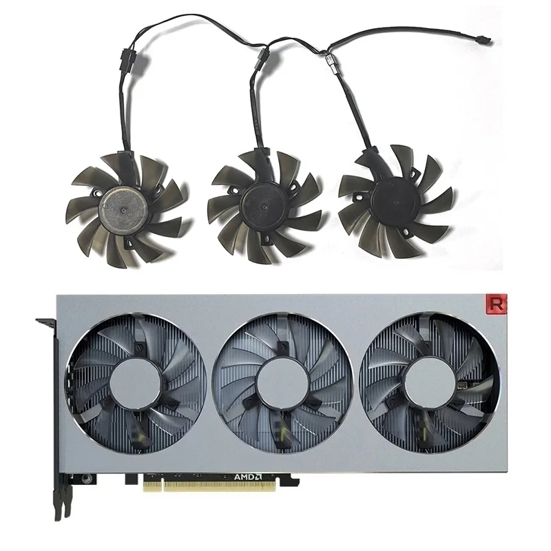 Ventilador de Placa Gráfica Gpu Amd Radeon Vii Xfx rx Asus Radeonvii16g Fd8015h12s Fd7010h12s 75 mm Novo Lote