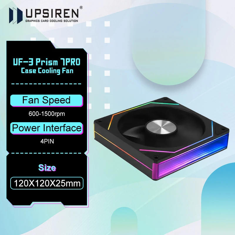 Prism 7PRO 120mm RGB Case Cooling Fan with PWM Control and CD Pattern Axis