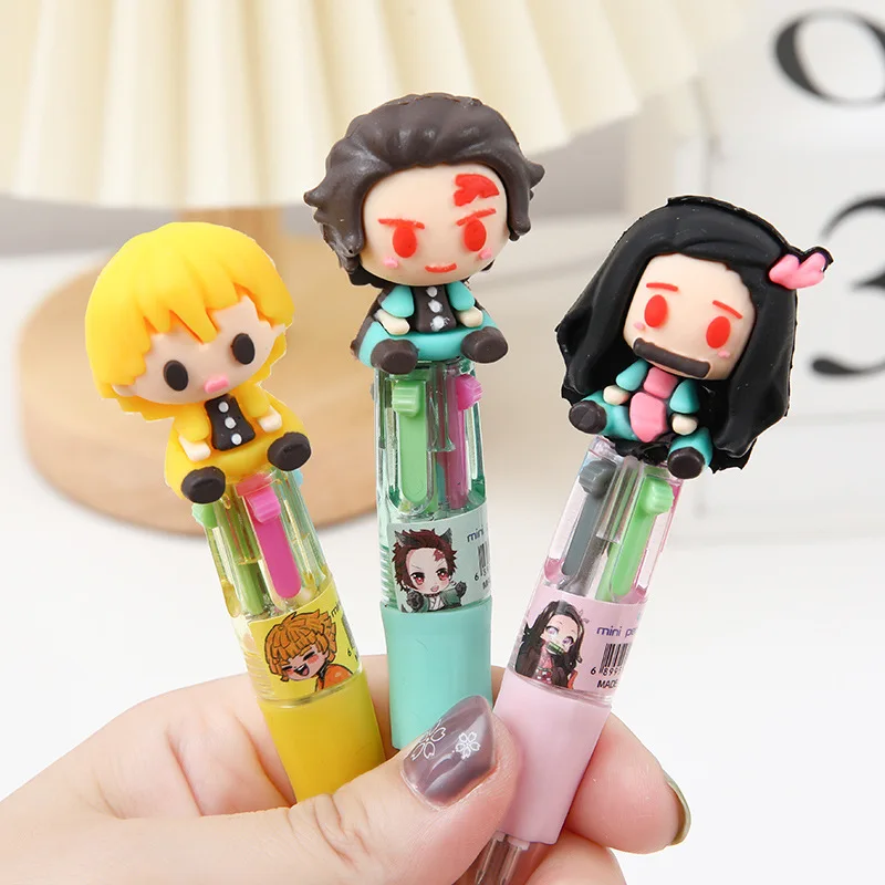 Hot-Anime-Demon-Slayer-4-color-Ballpoint-Pen-Kawaii-Kamado-Tanjirou ...