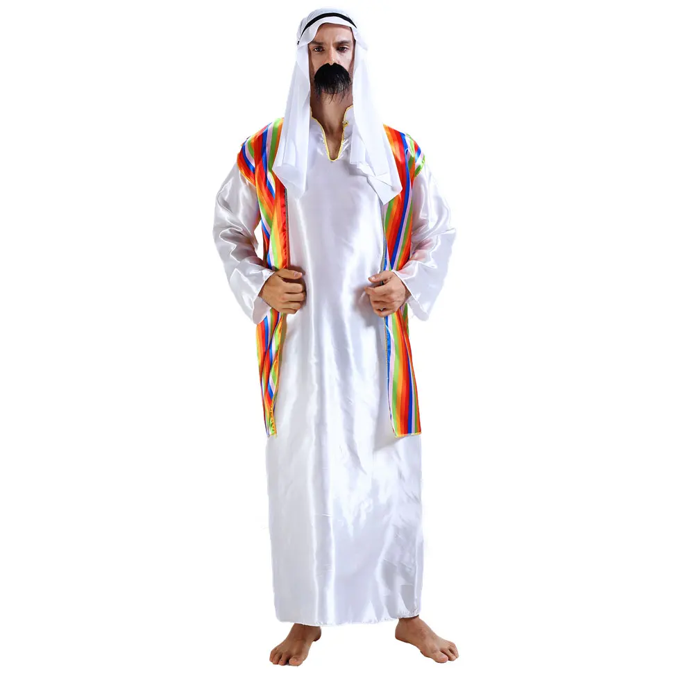 

Men Arabia Arabian Arab Sheikh Prince Costume Cosplay Purim Halloween Costumes Fancy Dress