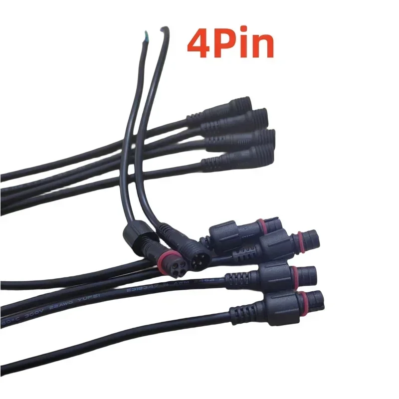 Description Picture 4 of item5/10/20/50 Pairs Male To Female 40cm Length Waterproof Cable 2pin 3pin 4pin 5pin Led Connector Black Wire for LED Strip Light WP