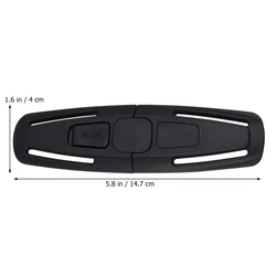Black Car Safety Seat Strap for Children - Secure Buckle Harness (Black)