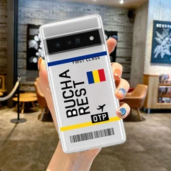 New York Airplane Ticket Art Travel Phone Case Cover - Pixel 8A (B3)