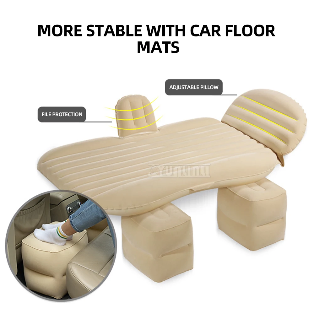 Inflatable Car Bed SUV Rear Exhaust Cushion Travel Bed Auto Accessories Comfortable Inflatable Mattress for Road Trips