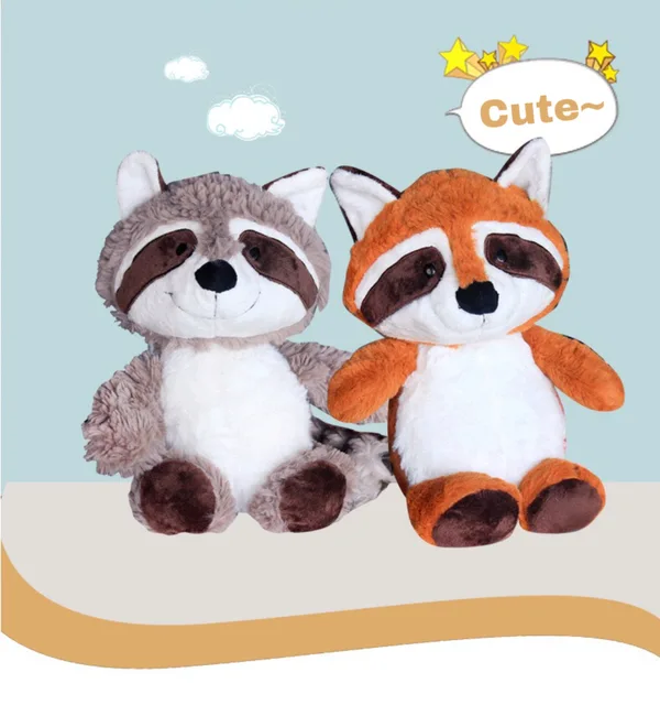 Peluche Anime Peluche De Mapache Suave 25 O 35 Cm, Felpa