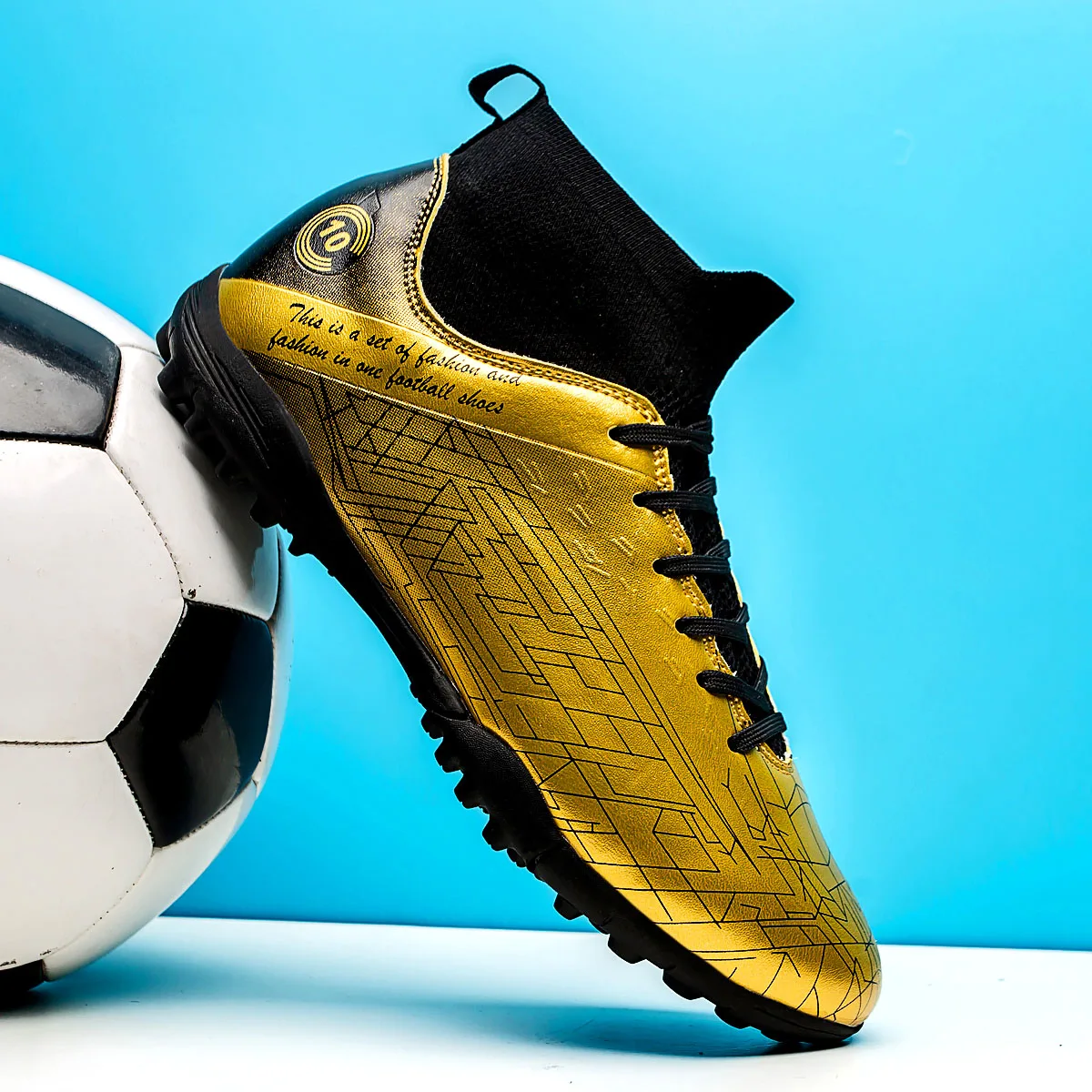 

Men's Soccer Shoes Women TF/FG Football Boots Non-Slip Cleats Traning Grass Sneakers Teenagers Outdoor Breathable Sport Footwear