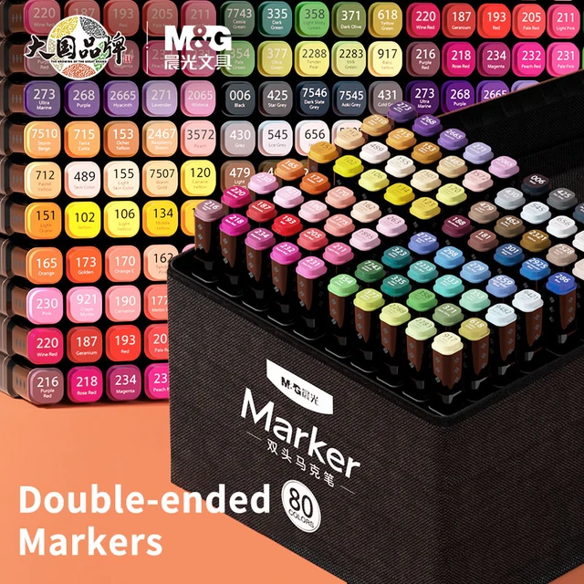 Double-headed Marker Pen Set Student Animation Drawing Art 80