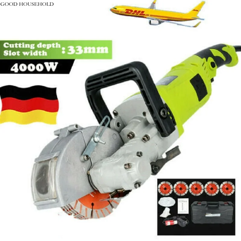Bacchetta Da 4000W Jasse Elektrische Schlitz Schneider Nut Schneide Maschine Stahlbeton Kreissasse Werkzeugs Atz Mit 5