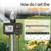 Diivoo Garden Water Timer 2 Outlets IPX5 Waterproof Multi-Functional Automatic Irrigation Timer with Rain Delay/Manual/Auto Mode 4