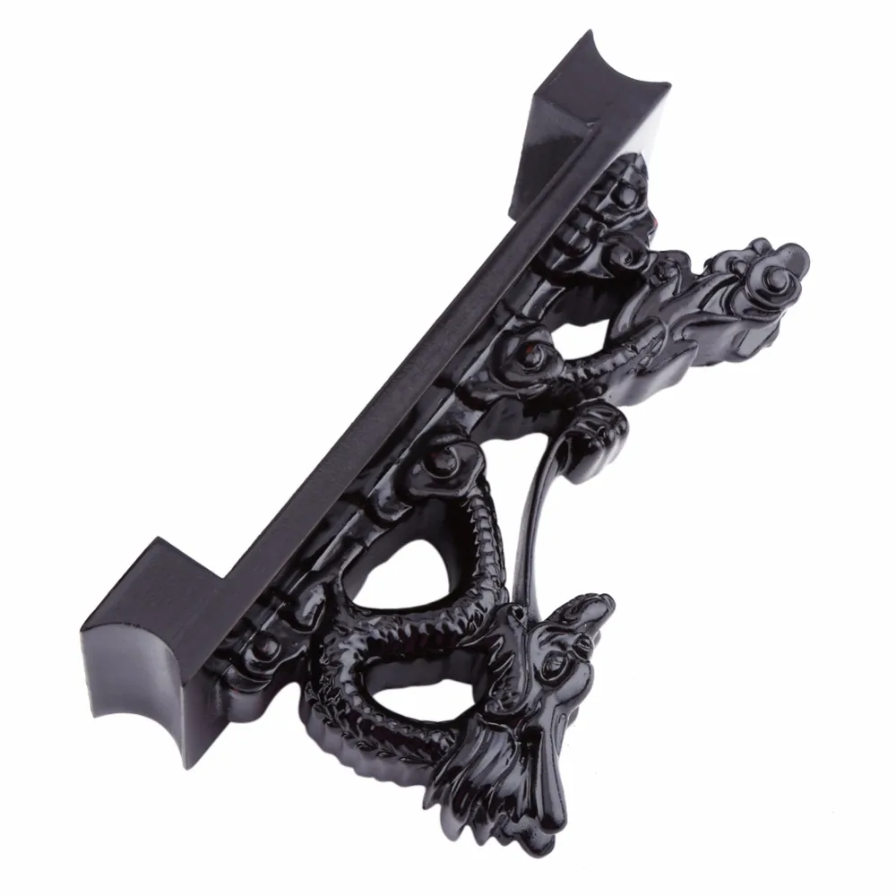 Black Wood Chinese Dragon Shaped Sword Holder Japanese Metal Samurai Sword Katana Bracket Display Stand Anime Knife Rest Cartoon 2