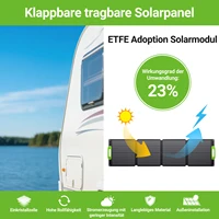 Panneau solaire portable pliable de 400W avec plusieurs connecteurs, chargeur solaire léger et étanche pour stations d'alimentation, camping-car, camping et randonnée 7