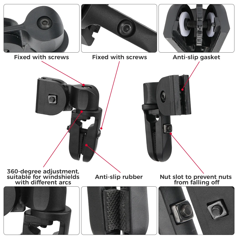 Motorrad-Windschutzscheiben-Erweiterung Universelle Windschutzscheibe für Yamaha, Honda, Suzuki, BMW R1250GS Erhöhter Windabweiser-Bausatz – Detail 15