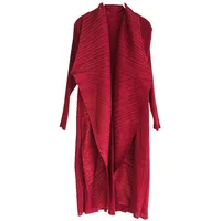 Wrinkled jacket 2025 autumn  new style long sleeves, medium to long length, loose fit, oversized, slimming and stylish look - Image 5