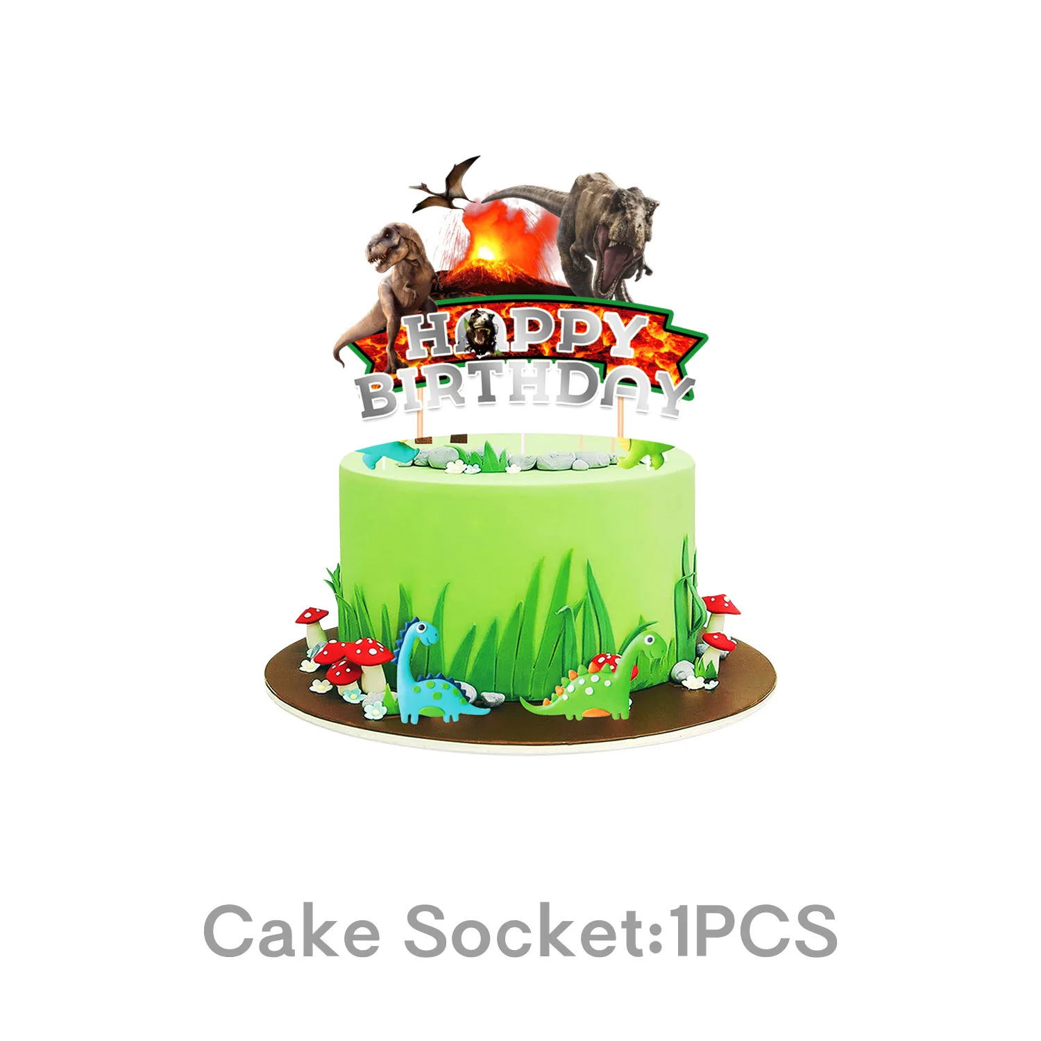 Jurassic Dinosaurier Tortendekoration Dinosaurier Geburtstagstorten-Deko Kinder Dinosaurier Themenparty Kuchen Dessert Dekorationen Zubehör – Detail 1