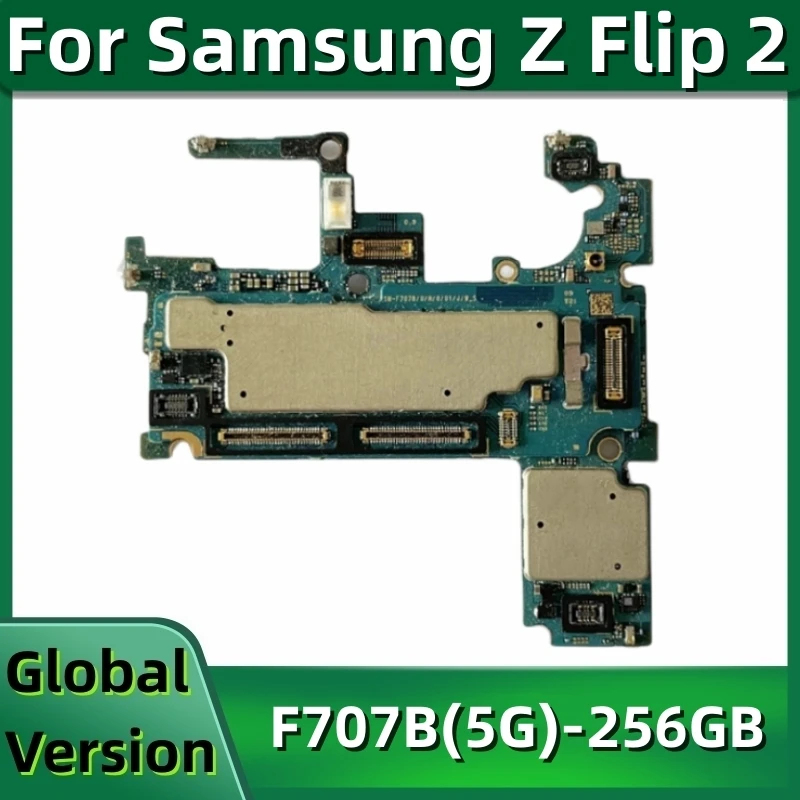 

Unlocked Motherboard for Samsung Galaxy Z Flip 2 5G, Logic Board, 256GB Mainboard MB, SM-F707B, EU Version