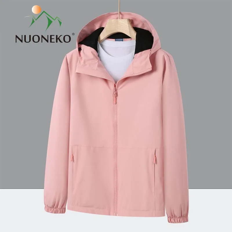 

NUONEKO Mens Hiking Jackets Waterproof Hydrophobic Outdoor Sports Fishing Camping Climbing Hunting Windbreakers Rain Coats JND02