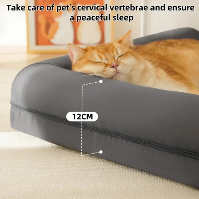 Dog Cat Nest Pet Bed All Seasons Scratch Resistant Bite Proof Sleeping Pad Removable Washable Cover for Small Medium Dogs Cats 5
