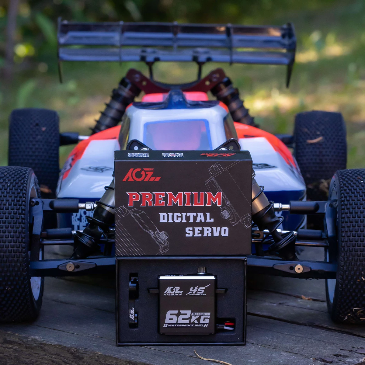 AGFRC 62KG Super Torque A75BUMW 4S 16.8V HV Programmable Waterproof Brushless RC Servo For 1/8 1/10 RC Car Crawler Buggy Truck