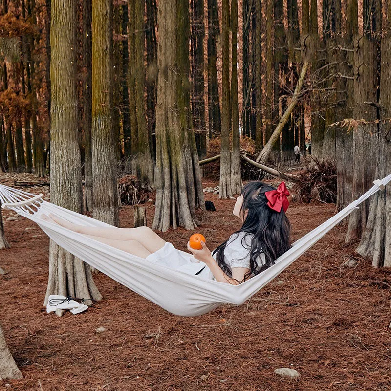 

Outdoor Hammock Swing Camping Single Double Swings Bedroom Dormitory College Student Anti-Rollover Suspended Thickened Swing