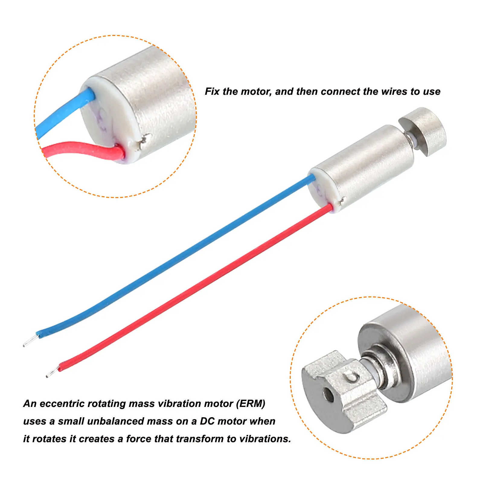 전동 칫솔 팬용 전기 마이크로 진동 모터, 편심 회전 질량, 4x8mm DC 3V 11000RPM, 15 개