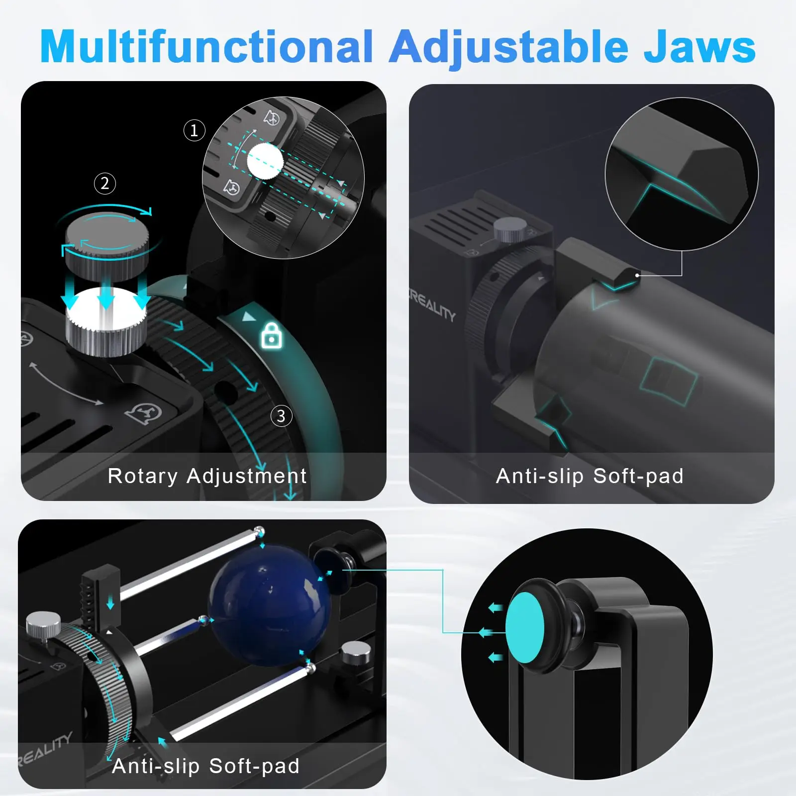 CREALITY レーザー彫刻用ロータリー Rotary Kit Pro for Curved Surface Engraving