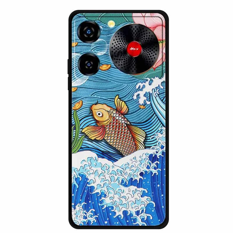 Floral 3D Embossed Shockproof Silicone Soft Phone Case – 6.6 Premium Back Cover