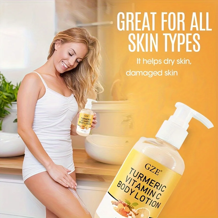 GZE TURMERIC VITAMIN C BODY LOTION Vitamin C Cream Face & Body Lotion, Moisturizer Firming & Brightening 3