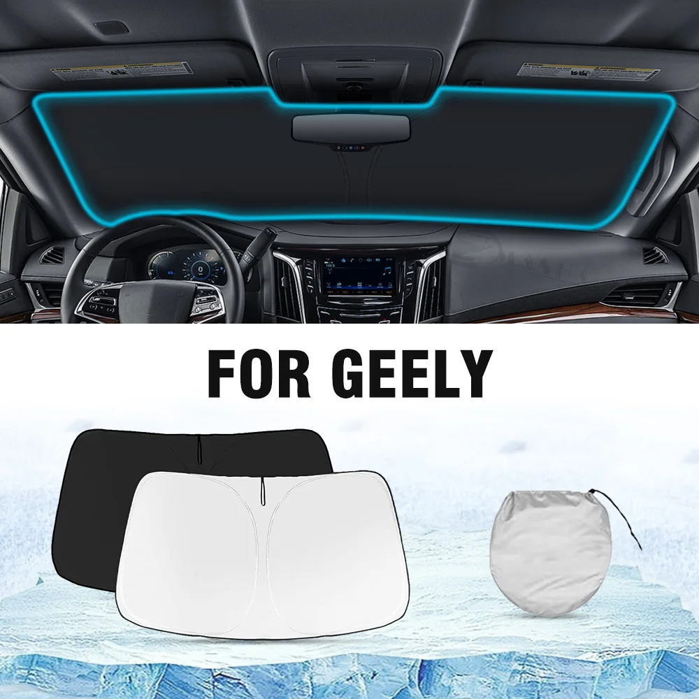 Car Sunshade Front Windshield Block Heat Sun Shade Foldable Sun Visor For Geely Emgrand EC7 Galaxy L6 GX3 Coolray Atlas Tugella