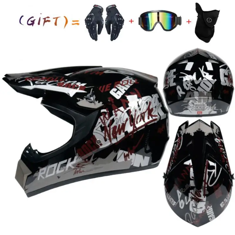

Helmet Off-road Motorcycle Small Off-road Racing Lightweight Mountain Full Face With Goggles High-quality Inner Lining Cloth