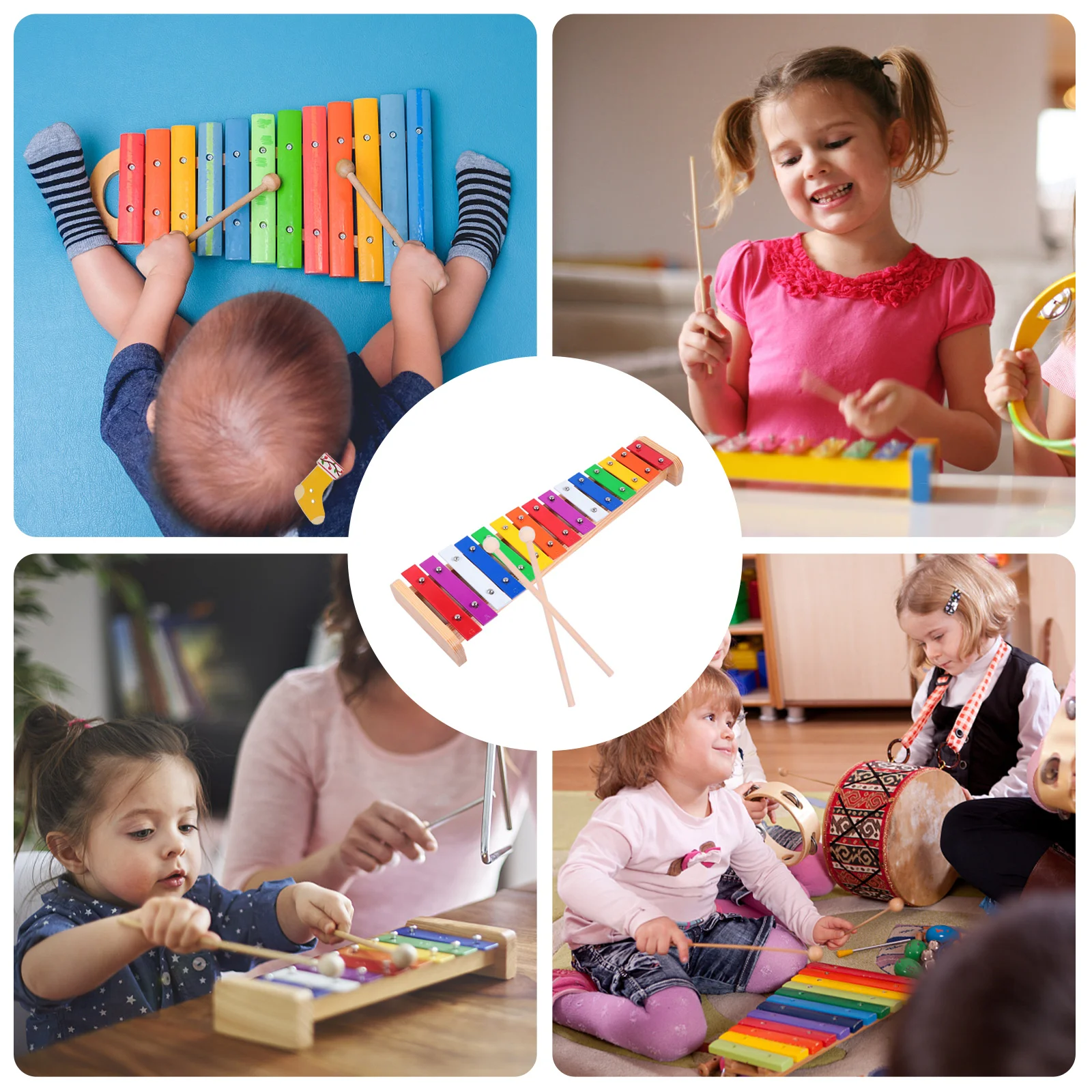 15 Notes Percussion Xylophone for Kids Musical Toy For Toddlers Children's Early Educational Instrument Knock Piano for Children