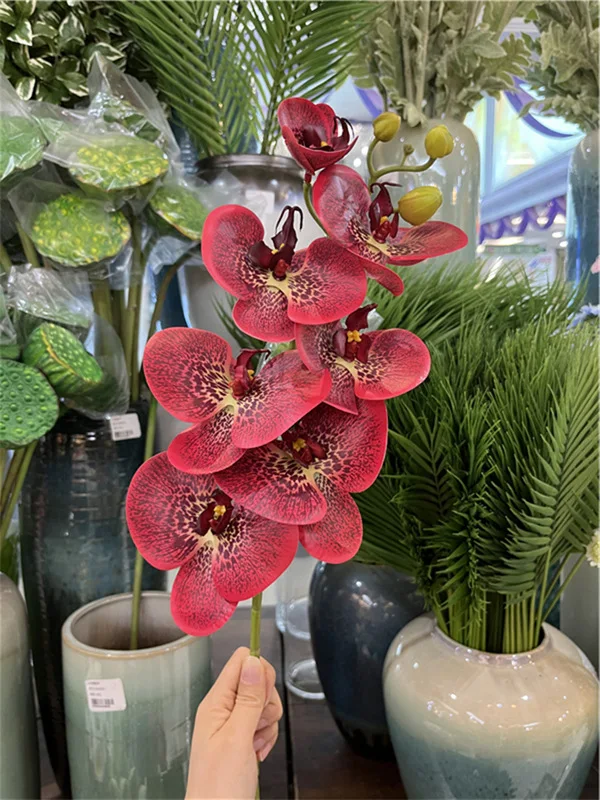 20 boccioli di orchidea farfalla artificiale, 45 cm, bouquet di fiori finti per casa, ufficio, decorazione per matrimoni