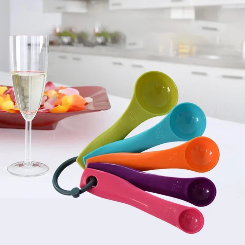 5Pcs Measuring Spoons Baking Tools With Graduated Spice Spoons 1ml 2.5ml 5ml 7.5ml 15ml Teaspoons/tablespoons Kitchenware