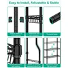 Bathroom Organizer Over The Toilet Storage, 4-Tier Metal Bathroom Over Toilet Storage Shelf Above Toilet Storage Rack 4