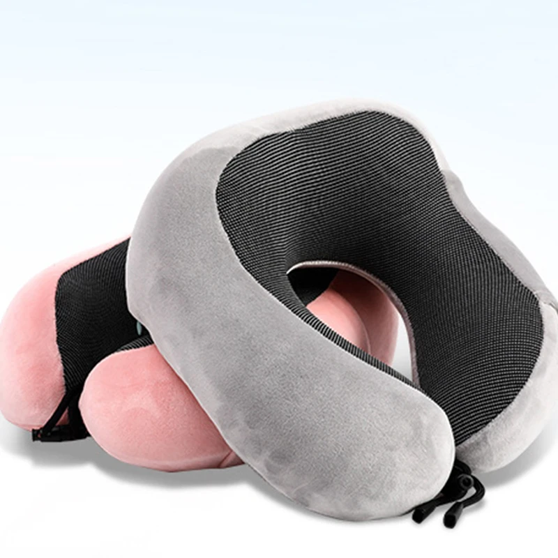 

U-Shaped Travel Pillow Pure Memory Foam Neck Pillow Healthcare Soft Nap Head Cervical Pillows For Airplane Office Sleeping