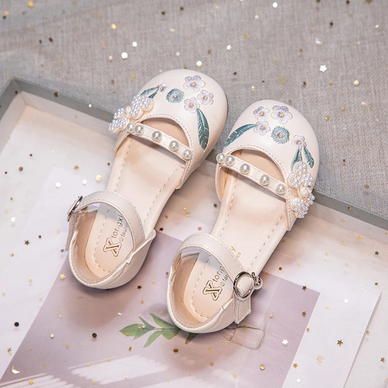 Girls Floral Sandals Non Slip Summer Dance Flats