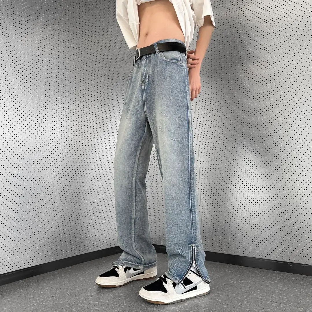 2023 Y2k Jeans Men Streetwear Fashion Baggy Jeans Man Hip Hop Cross Denim Pants Men Youth Trousers Cargo Pants Punk Clothing