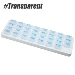 Deluxe 31 - Day Portable Pill Organizer with Removable Large Medication Pods (Transparent)