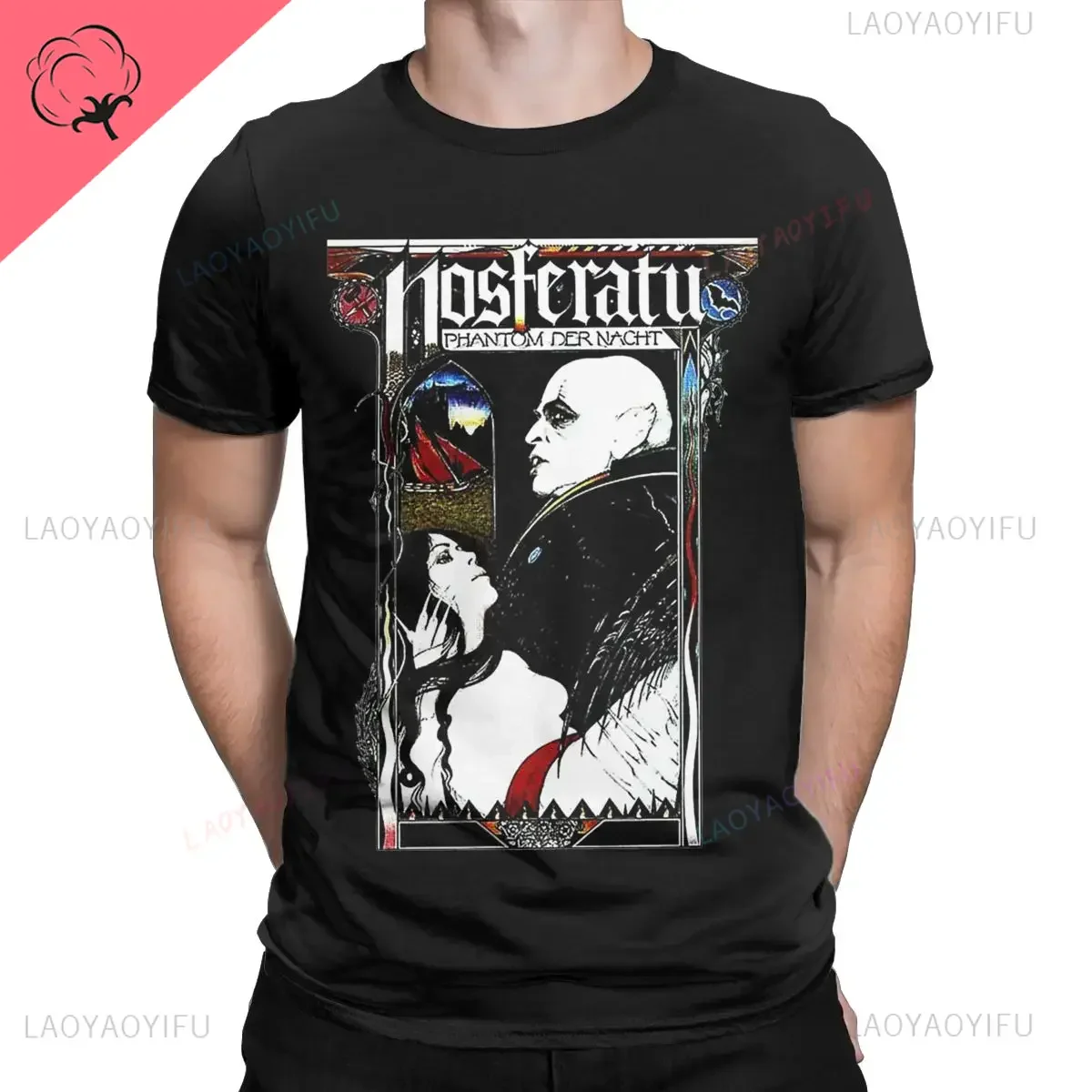 

Nosferatu 1922 horror movie Vampire Man Dracula Halloween cool street wear trend fashion summer men women universal T-shirt