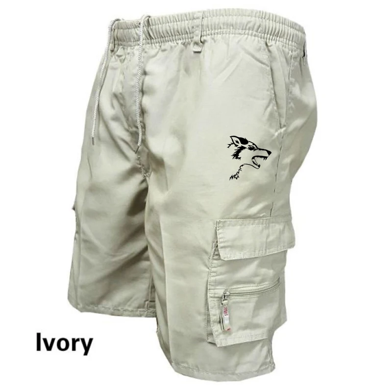 

Шорты-карго мужские быстросохнущие, модные повседневные свободные штаны с принтом, с эластичным поясом, бриджи для работы в уличном стиле, лето