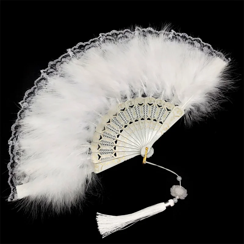 

Cute Feather Folding Fan Foldable Wedding Favours Portable Folding Fan Personalised Lace Wedding Decoratons Wedding Supplies