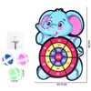 Animal Dart Board for Kids with Sticky Balls Indoor Outdoor Sport Multi Player Party Game Cartoon Animal Dart Board Toys 6