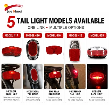 Luce Posteriore Rossa per Bicicletta, Lampada di Sicurezza LED, Luce di Stop e Freno, Accessori per Bici