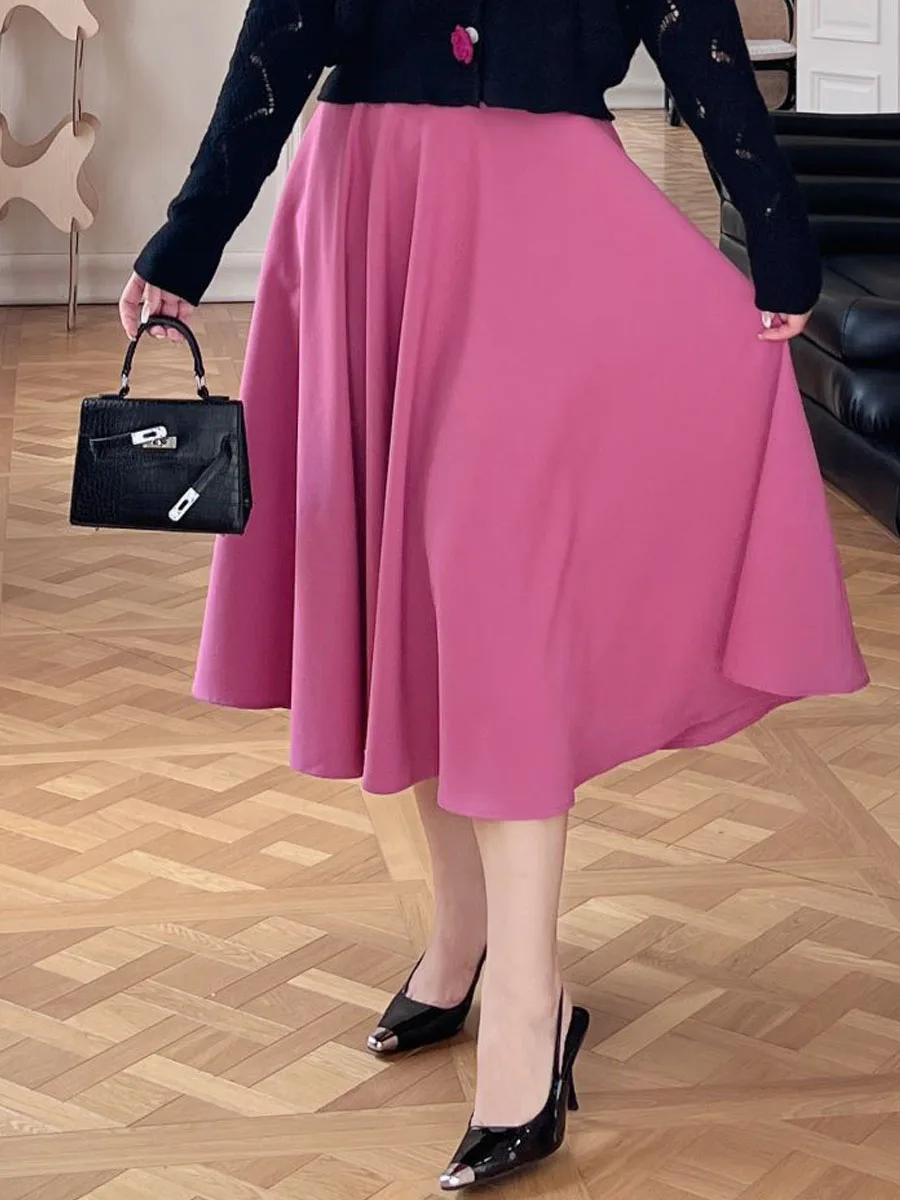 100kg Good Quality Skirts For Women 2022 Autumn French High Waist Chic