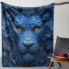 Mystic Blue Lion Blanket A Majestic And Mysterious Blue Lion A Creative Gift For Adventurous Camping Friends And Family 1